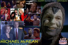 michael mckean as the clown of fear in happy star trek birthday greeting card