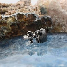 Zulfiqar Silver Ring, 925 Sterling Silver Ring, Gift for Him, Handmade Ring, Classy Design Ring, Ali's Men Silver Ring, Gift For Her ✦ Details ✦ * Material: 925 Sterling Silver * Gemstone: Onyx And Blue Zircon And Red Garney * Weight: 10,00  grams * Sides oxidized * Stamp: 925 * Available sizes; 5 US to 16 US. Contact me if you need any other size! ✦ Shipping ✦ * Processing time: 1-3 business days. * This item ships from my Turkish workshop in Istanbul. * Add your phone number in address box for a smoother delivery. That makes courier personnel's job easier.  ✦ Packaging ✦ * Comes with a luxury gift box and a jewellery cleaning cloth and courtesy gift. Men Silver Ring, Classy Design, Luxury Gift Box, Blue Zircon, 925 Sterling Silver Ring, Handmade Ring, Ring Gift, Gift For Him, Sterling Silver Ring