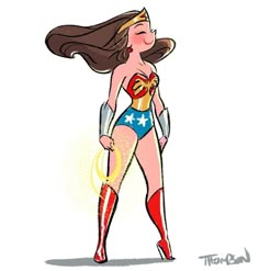 a drawing of a woman dressed as wonder