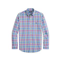 This shirt’s cotton poplin is woven with extra stretch to help keep you comfortable throughout the day. Casual Long Sleeve Poplin Top, Casual Plaid Cotton Dress Shirt, Plaid Cotton Dress Shirt For Summer, Spring Plaid Cotton Dress Shirt, Summer Long Sleeve Poplin Shirt, Casual Poplin Shirt With Spread Collar, Plaid Cotton Dress Shirt For Business Casual, Business Casual Plaid Cotton Dress Shirt, Casual Poplin Dress Shirt For Work