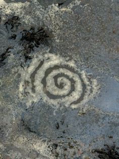 an image of a spiral in the ground