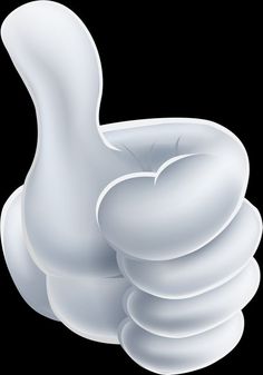 a thumbs up sign made out of white foam on a black backgrounnd