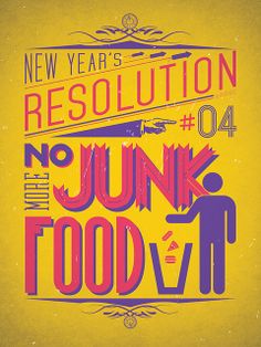 the new year's resolution poster for junk food v4