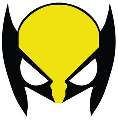 an alien head with black and yellow colors