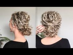 Naturally Wavy/Curly Hair Updo - YouTube Curly Hair Updo Wedding, Naturally Curly Hair Updo, Curly Hair Up, Long Natural Curly Hair, Short Natural Curly Hair, Natural Curly Hair Cuts, Curly Hair Braids, Curly Hair Updo, Colored Curly Hair