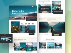 the website design is designed to look like an ocean scene