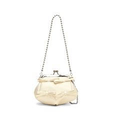 UAKISS - Mini Bow Pu Leather Shoulder Bags for Women 2024 Summer Trend Designer Korean Fashion Handbags and Purses Chain Crossbody Bag SIZE: (Upper Width)13cm * (Lower Width)17cm * (Height)14cm * (Thickness)12cm Shoulder Belt Length:120cm Woven Beach Bags, Silver Handbag, Leather Shoulder Bags, Shoulder Belt, Mini Bow, Handbags And Purses, Belt Length, Floral Bags, Shoulder Bags For Women