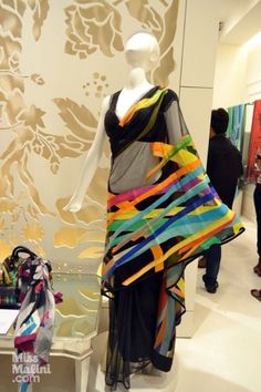 Satya Paul Black With Bright Colors, Satya Paul, Blouse Indian, Beautiful Sarees, Indian Saree Blouse, Sari Blouse, Saree Trends