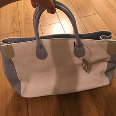 Adrienne Vittadini Tote Purse. Blue And White. Never Before Used! Tag Still Attached. Two Zippers Inside. Great Purse! Adrienne Vittadini, Satchel Purse, Tote Purse, Longchamp Le Pliage, Womens Tote Bags, Satchel, Blue White, Color Blue, Blue And White