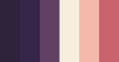 the color palette is shown in shades of pink, purple and red