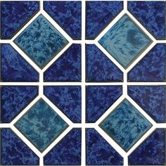 a blue and white tile pattern that looks like it is made out of ceramic tiles