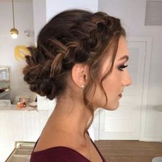 Wavy Wedding Hair, Wedding Hairstyles For Medium Hair, Trendy Wedding Hairstyles, Curly Bob Hairstyles, Braided Bun, Brown Hair With Highlights, Prom Hairstyles