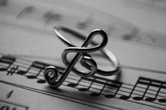 a treble resting on top of music notes