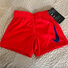 Red Bottoms With Elastic Waistband For Playwear, Nike Bottoms For Playwear In Short Style, Casual Red Shorts For School, Red Casual Shorts For School, Nike Red Bottoms With Elastic Waistband, Casual Red Shorts For Playtime, Sporty Red Shorts For Playwear, Reborn Clothes, Boys Nike Shorts