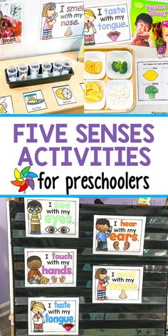 five different activities for preschool to learn with their own hands and fingers on the table