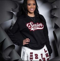 Seniors, Greek Life, Birthday Celebrations, Photos, JUST BECAUSE Order your own personal Sweatshirt and Skirt set TODAY!  ✨Represent your class ✨Greek Life ✨Birthday  ✨Celebrations ✨Just Because IN STYLE Customize your design, just like you want it! ✨ Skirts comes in a variety of colors:  ✨ Sweatshirt COLORS are endless! -Please allow 3-5 business days for processing and customization.  The shipping time will be separate from those days.  -Express ALL detailed customized designs in the personalize item section, you may message me for clarification or edits.  -THERE ARE NO REFUNDS ON THIS ORDER 🤔If you have a question DO NOT hesitate to ask!! Senior Sweatshirts, Sweater Skirt Set, Pretty Prom Dresses, Graduation Outfit, Sweater Design, Sweater Set, Sweater Skirt, Ladies Tops Fashion, Sweatshirts Women