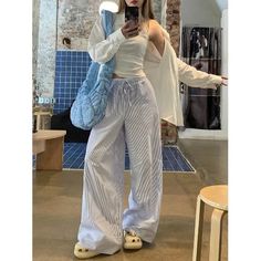 43215820029999|43215820062767|43215820095535 Pants For College, Baggy Wide Leg Pants For Spring Vacation, Baggy Wide Leg Beach Trousers, Blue Baggy Wide Leg Pants For Summer, Baggy Blue Wide Leg Pants For Summer, Summer Blue Baggy Wide Leg Pants, Baggy Blue Pants For Beach, Baggy Blue Pants For The Beach, Baggy High-waist Beach Pants