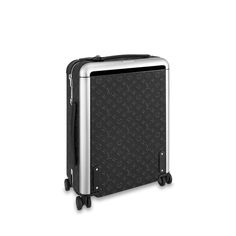 LOUIS VUITTON® - Horizon 55 - Black Luxury Black Travel Accessories For Business Trips, Luxury Black Travel Accessories For Overnight Trips, Luxury Black Cases With Luggage Sleeve, Designer Black Luggage With Sleeve, Luxury Black Luggage For Travel, Designer Black Travel Cases, Suitcase Luxury, Luggage Design, Cane Handles