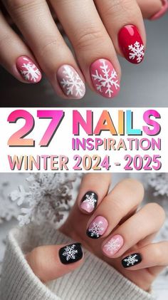 Designs With Dip Powder, Short Acrylic Designs, Trendy Winter Nails, Dip Powder Colors, Matte Colors, Red Snowflake