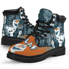 Olaf Character Timberland Boots Men Winter Boots Women Shoes Shoes22490 Lightweight construction with breathable mesh fabric provides a comfortable and flawless fit. Men Winter Boots, Timberland Boots Mens, Mens Winter Boots, Trendy Sneakers, Winter Boots Women, Boots Women, Dc Sneaker, Dinosaur Print, Men Winter