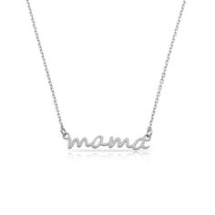 Made-to-Order · TSK Atelier ~ 1979 Our favorite classic mama style in a beautiful script font, now in an amazing 14k gold finish. You select between 14k gold, 14k rose gold, or 14k white gold for a beautiful mama style you will love forever. The perfect "push" present or gift for new mothers. Materials: 14k gold Finish: 14k gold, 14k rose gold, or 14k white gold Length: 16" with a 2" extension This made-to-order piece will be made for you by our Atelier craftsman. Please allow 2-4 weeks to compl Gifts For New Mothers, Script Necklace, Push Present, Push Presents, Beautiful Script Fonts, Mama Style, Love Forever, New Mothers, Script Font