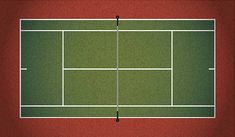 an overhead view of a tennis court