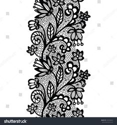 black and white lace border with flowers on the edge stock photo edit now for more