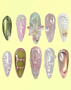 Coco Nails, Clear Acrylic Nails, Ongles Nails, Subtle Nails, Long Acrylic Nails Coffin, Bling Acrylic Nails, Pretty Nail Art, Minimalist Nails