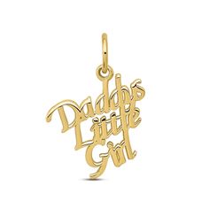 Let your little one know she's loved with this sweet charm featuring "Daddy's Little Girl" crafted in 10K yellow gold. Chain sold separately. Jewelry Charms Pendants, Crafts For Girls, Yellow Gold Chain, Gold Pendant, Gold Chain, Little One, Apparel Accessories, Love Her, Jewelry Accessories