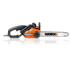 an orange and black chainsaw with the word worx on it's side