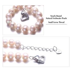 This beautiful bracelet features near round freshwater pearls with a small flaw and a size of 7-8mm. The pearls are white in color and set in an invisible setting. The bracelet is made of Tibetan silver and 925 silver, and has a length of 18cm. It has a snake chain and a lobster clasp for easy and secure wearing. The bracelet comes with a storage bag, making it easy to store and protect. This natural round pearl jewelry bracelet is a timeless and elegant piece that will add a touch of sophistica Silver Akoya Pearl Bracelets As Gift, Hypoallergenic Pearl Bracelet For Mother's Day, Mother's Day Pearl White Pearl Bracelet, Pearl White Bracelet With Sterling Silver Clasp As Gift, Silver Pearl Bracelet With Pearl Charm For Mother's Day, Pearl Types, A Snake, Bracelet Clasps, Jewelry Bracelet