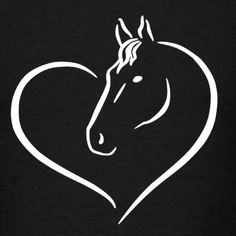 a horse's head in the shape of a heart t - shirts - men's t - shirt