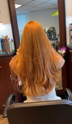 Long Hair Ginger, Soft Ginger Hair Color Strawberry Blonde, Ginger Long Hair, Face Framing Layers Long Hair Red, Blond Orange Hair, Ginger Long Layers, Straight Ginger Hair, Redhead Long Layers