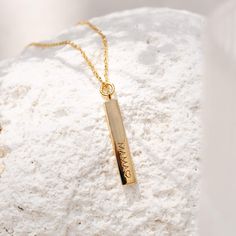 This gold necklace features a bar pendant with an engraved heart to remind mom just how special she is! The chain is adjustable, with 17" and 19" length settings.


The Mama Pendant Necklace is a great way to show a mama some love! Jewelry Style Guide, Real Gold Necklace, Mama Necklace, The Chain, Bar Pendant, Jewelry Photography, Engraved Necklace, Traditional Jewelry, Recycled Sterling Silver