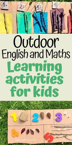 an outdoor learning activity for kids to learn numbers