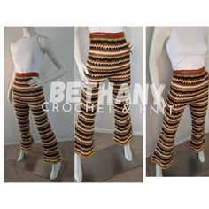 These amazing hand crocheted pants are perfect for a theme party, summer festival, music concert, travel, beach wear, and more! Fit size XS or S. Approx 27-29 inch waist. Bohemian Bottoms For Music Festival, Bohemian Style Bottoms For Music Festival, Fitted Bohemian Festival Bottoms, Fitted Hippie Bottoms For Music Festival, Hippie Fitted Bottoms For Music Festival, Stretch Hippie Pants For Festivals, Handmade Fitted Summer Bottoms, Handmade Fitted Bottoms For Summer, Stretch Crochet Bottoms For Vacation