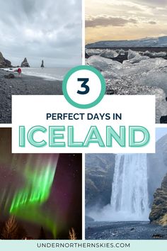 Are you planning on spending 3 days in Iceland? This was how we spent our first-ever trip to Iceland and it was how we fell in love with the country. Although there's no way you'll see all of the best things to see in Iceland in just 3 days, it's a great way to get a taste of the country and will definitely make you want to come back for more. So, if this is your first trip to Iceland, here is the best way to spend your time. #iceland #itinerary Iceland 3 Day Itinerary, 3 Days In Iceland, Iceland April, Iceland Travel Itinerary, Gullfoss Waterfall, Skogafoss Waterfall