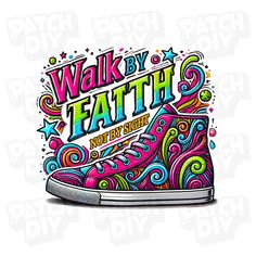 Creative Shoes, Colorful Shoes, Appliqué Patch, Walk By Faith, Iron On Transfer, Walking By, T Shirt Diy, Designer Sneakers, Casual Backpack