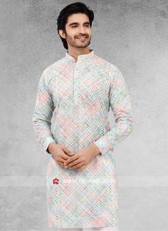 Cotton Silk Readymade Kurta In Multi Color... Kurta Wedding, Wedding Kurta, Fabric Work, Men Kurta, Mens Kurta Designs, Mens Kurta