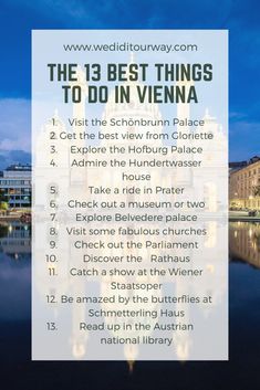 the best things to do in vienna, germany with text overlaying it that reads