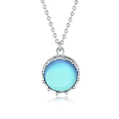 SPECIFICATIONS Style: Classic Pendants Type: Circle Main Stone: Moon Stone Item Weight: 2.8 Fine or Fashion: Fine Star Sea, Necklace Woman, Sea Necklace, Moonstone Pendant Necklace, Silver Necklaces Women, Silver Crown, Silver Style, Moonstone Pendant, Round Pendant