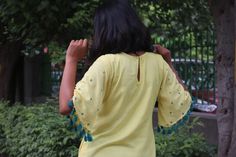 Shift tassel dress for women/Yellow linen rayon dress/ Linen shift tunic dress/ linen tunic/made to Cotton Straight Kurta With Tassels, Casual Cotton Dress With Back Tassel Tie-up, Casual Cotton Dresses With Back Tassel Tie-up, Bohemian Linen Kurta For Summer, Yellow Linen Dress, Green Linen Pants, Etsy Clothes, Boots Dress, Buy Linen