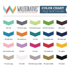 the color chart for wallpapers with different colors