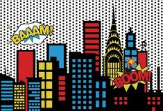 an image of a cityscape with the word batman on it