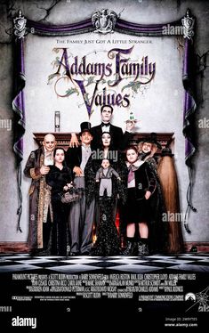 the addams family vuvies movie poster - stock image