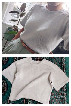 two photos one is white and the other has a sweater on it, both are made from