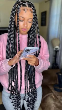 Braids Cornrows, Jumbo Box Braids, Goddess Braids Hairstyles, Natural Hairstyle, Braided Styles, Long Box Braids