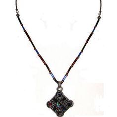 Mosaic Style Pendant on 14" Chain with Beads and 2" Extn. Pastel Goth, Pendant Jewelry, Mosaic, 404 Not Found, Jewelry Necklaces, Pastel