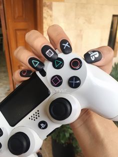 Geek, uñas, gamer, Playstation Videogame Nails, Playstation Nails, Video Game Nails, Gamer Nails, Nail Therapy, Girl Oc, Gamer Girl, Diy Nails, Mochi