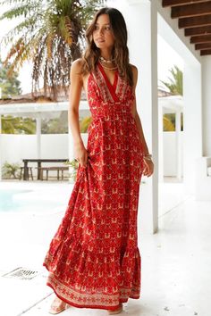 F00130212-205 Tourist Aesthetic, Trending Dress, Flowy Summer Dresses, Cake Skirt, Spring Dresses Women, Backless Maxi Dress, Boho Midi Dress, Bohemian Maxi, Brunch With Friends